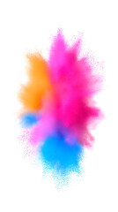 Fototapeta premium Abstract colored powder splatter isolated on white background