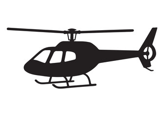 silhouette of a flying helicopter logo silhouette vector, helicopter silhouette icon logo, simple silhouette illustration of helicopter vector silhouette logo icon isolated on a white background