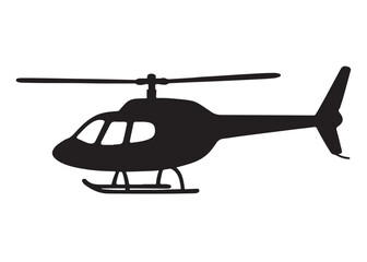 silhouette of a flying helicopter logo silhouette vector, helicopter silhouette icon logo, simple silhouette illustration of helicopter vector silhouette logo icon isolated on a white background
