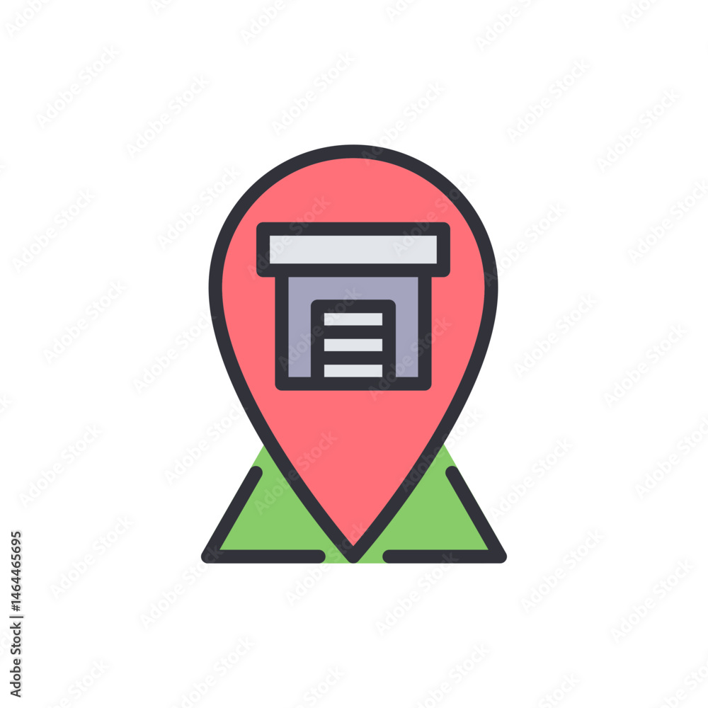Poster Depot Location Indicator, Digital Pointer for Storage Facility Placement