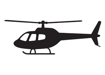 silhouette of a flying helicopter logo silhouette vector, helicopter silhouette icon logo, simple silhouette illustration of helicopter vector silhouette logo icon isolated on a white background