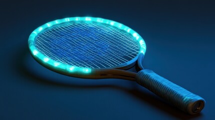 Futuristic tennis racket glows in the dark