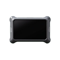 Futuristic Tablet with Green Trim, Transparent Background
