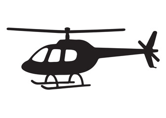 silhouette of a flying helicopter logo silhouette vector, helicopter silhouette icon logo, simple silhouette illustration of helicopter vector silhouette logo icon isolated on a white background
