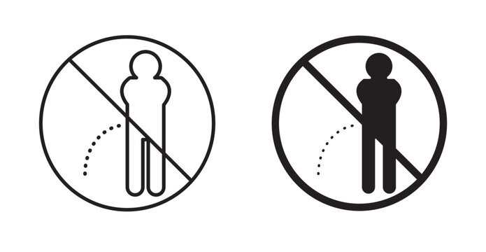 Ban piss sign