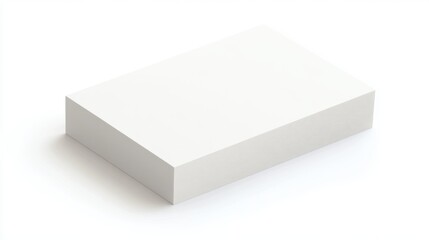 Blank white rectangular object mockup