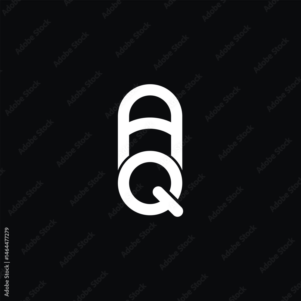 Poster aq or qa letter logo icon design. letter qa monogram logo design aq vector logo designs templet.
