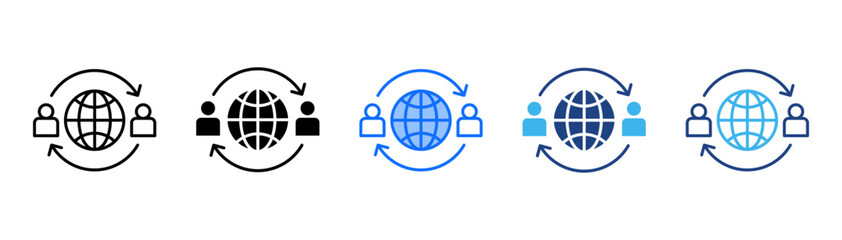 Immigration Icon Set With Multiple Style Collection 