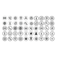 A silhouette of top socail Icon vector on a white background