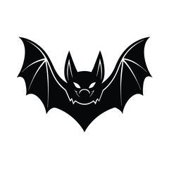Simple black and white bat illustration perfect for halloween celebrations and graphic designs