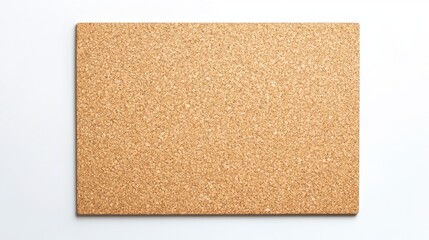Rustic cork-backed pinboard isolated on white background. 
