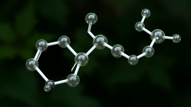 Urushiol poison ivy allergen molecule. Also present in poison oak, lacquer tree and poison sumac. Urushiol is a mixture of closely related components, only one of which is shown. Skeletal formula.