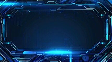 Cyber Neon Light Strip Blue Background