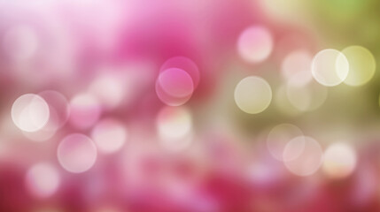 Fototapeta premium Pink with green background blur, holiday bright wallpaper