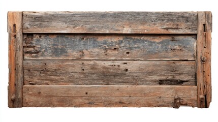 Obraz premium Rustic reclaimed door panel isolated on white background 