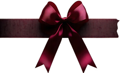 Elegant Red Satin Bow on a Stylish Ribbon Perfect for Gift Wrapping and Decorative Uses