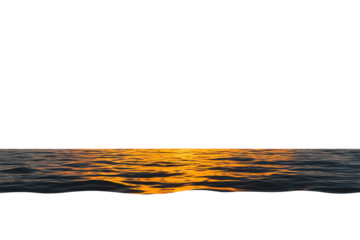 Golden sunlight reflects on gentle ocean waves, creating a serene and captivating seascape.