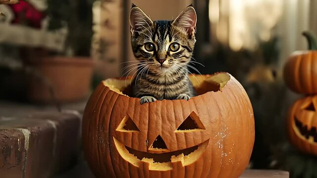 halloween cat with pumpkin
halloween cat on a wooden table
halloween cat on a wooden background