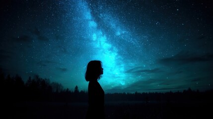 Fototapeta premium sky, portrait, galaxy, stars, star, night