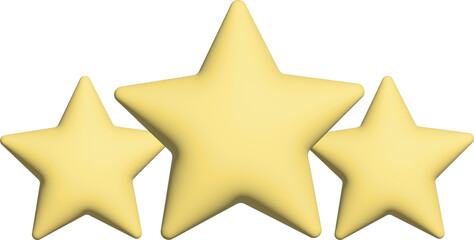 3d render of golden star