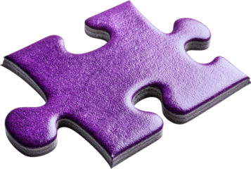 Purple Puzzle Piece Close-up