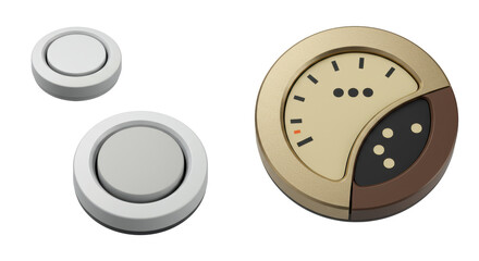 Isolated Round Buttons