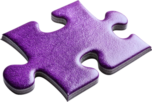 Purple Puzzle Piece Close-up
