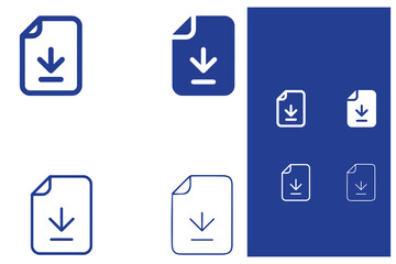 Download icon vector set graphic, design, web, file, button, icon, data, symbol, arrow, illustration, business, set, vector, flat, computer, interface, document, background, element, download, sign