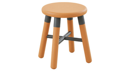 Isolated Wooden Stool