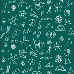 Scribbles doodles school pattern
