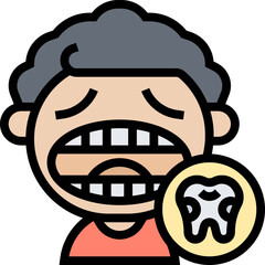 caries illustration on a white background   