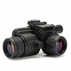 Fototapeta premium High-Quality Black Night Vision Binoculars on White Background