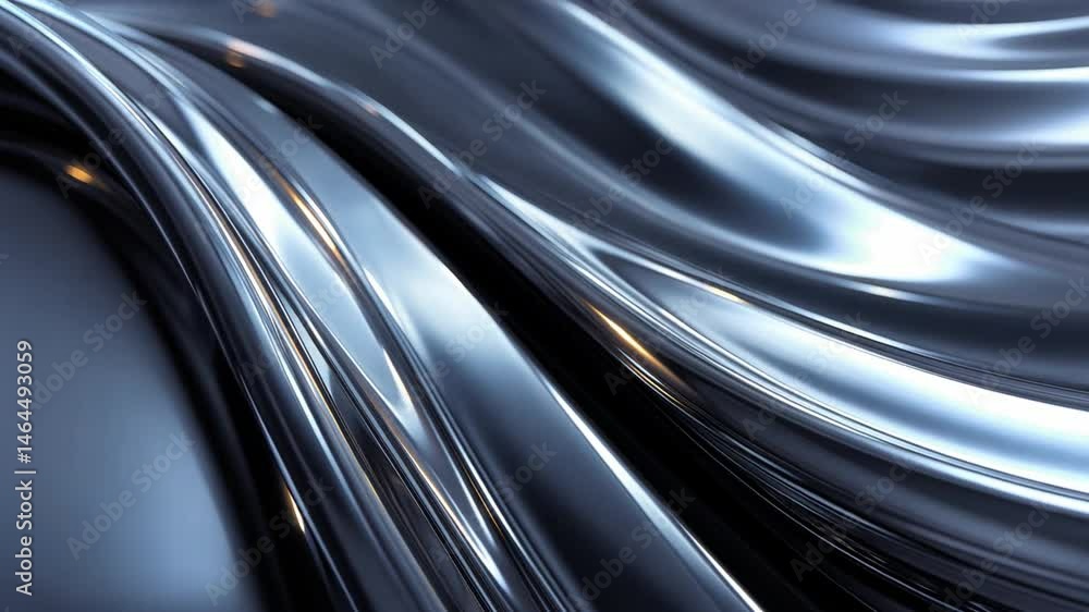 Poster fluid metallic texture creates a mesmerizing backdrop for digital creativity in high resolution