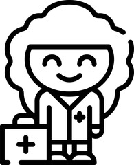 doctor illustration on a white background     