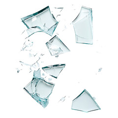 pieces broken glass