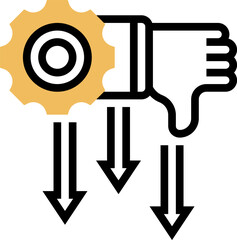 Failing illustration on a white background    