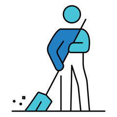 Fototapeta premium Probation and Community Service Legal vector Icon Design