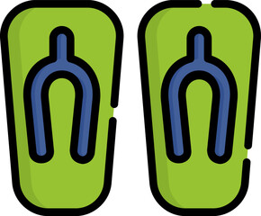 flip flops (2) illustration on a white background    