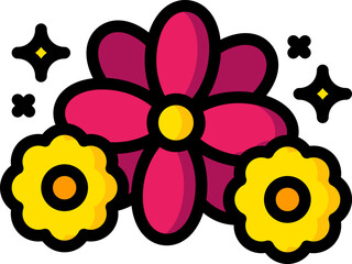 flowers illustration on a white background    