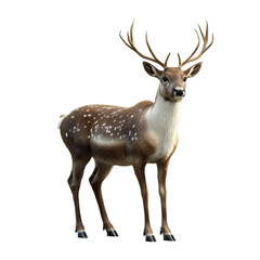 Spotted deer majestic antlers nature wildlife animal art abstract background