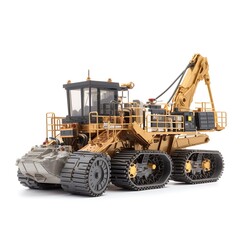 Gold tracked digger model.