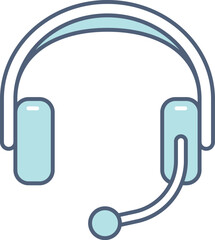 headset illustration on a white background    