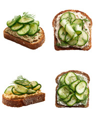 Rye Toast Hummus Cucumber Dill  