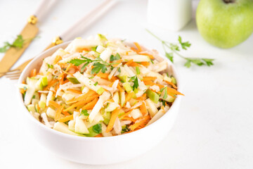 Homemade Fall seasonal Apple Slaw Salad