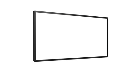 Obraz premium Isolated television with a blank white screen on a black background in a studio setting view