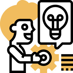 knowledge illustration on a white background    