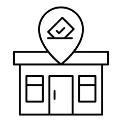 Polling Place line icon