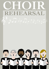 formal choir rehearsal poster