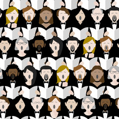 formal choir singers seamless background