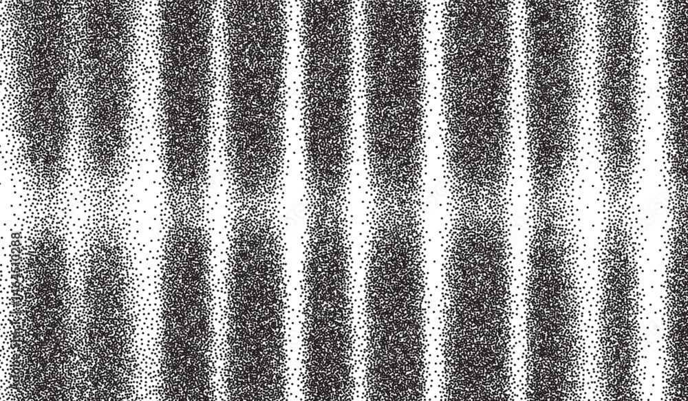 Poster visual texture created using stippled dots in vertical patterns reminiscent of vhs overlays and retr